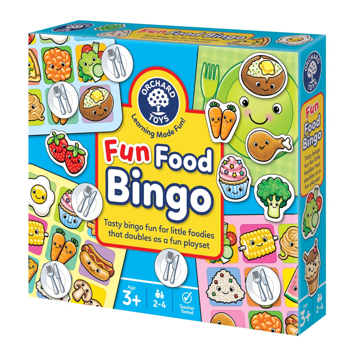 Orchard Toys - Gioco di Bingo Food: 1-4 Giocatori, Età consigliata 3-6 anni, Gioco di Loto in spagnolo