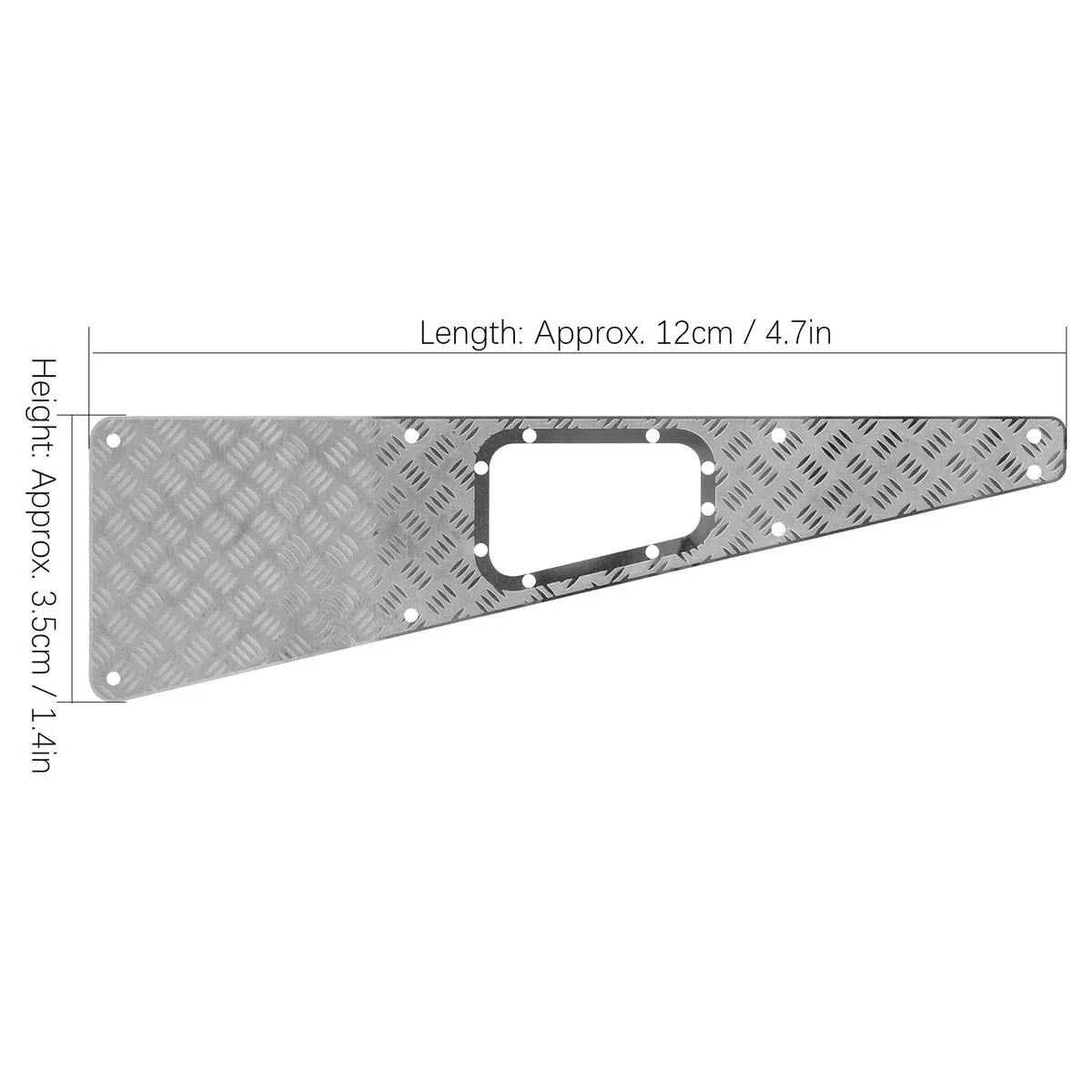 Accessorio per Simulazione di Lati con Piastra paramotore in Metallo in Scala 1/10 Adatto per modellini di Automobili RC