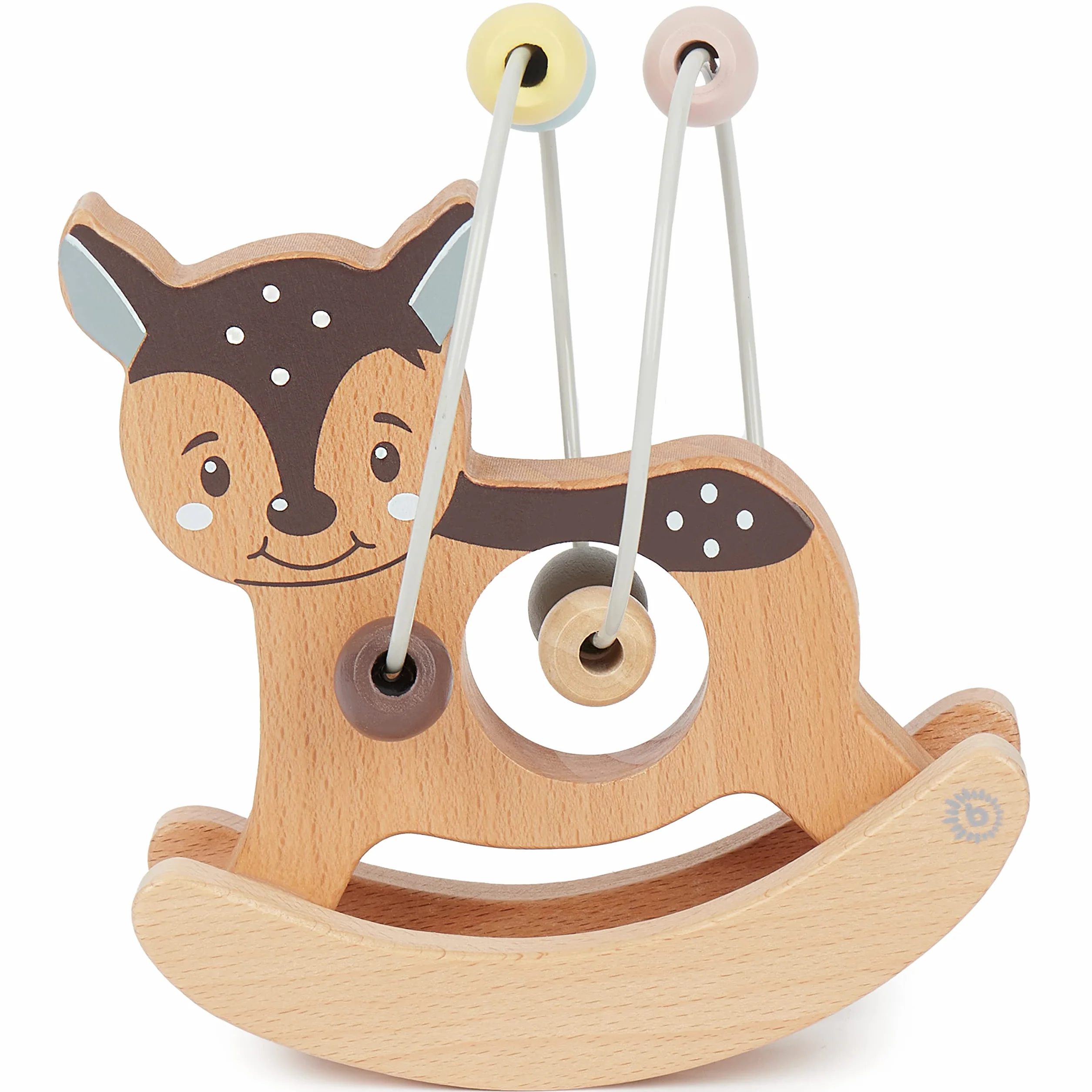 Bieco Fiocco per moto REH con bilanciere | Giocattolo motorio a partire da 1 anno | Simpatico labirinto gioco in design REH | Giocattolo per bambini in colori tenui | Giocattolo in legno per bambini |