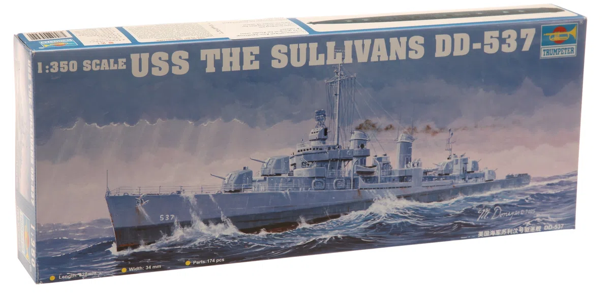 Modellino Nave da guerra Uss Il Sullivans Scala 1: 350
