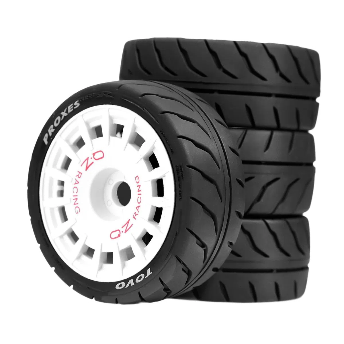 Gomme per Auto RC 4 Pezzi Gomme da Rally per Modelli 1/10 Scalo Materiale PP Resistente Adatto per Gare Fuoristrada E Terreni Accidentati, Bianco