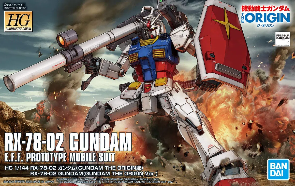 BANDAI High Grade HG 1/144 Mobile Suit Gundam RX-78-2 Gundam Origin