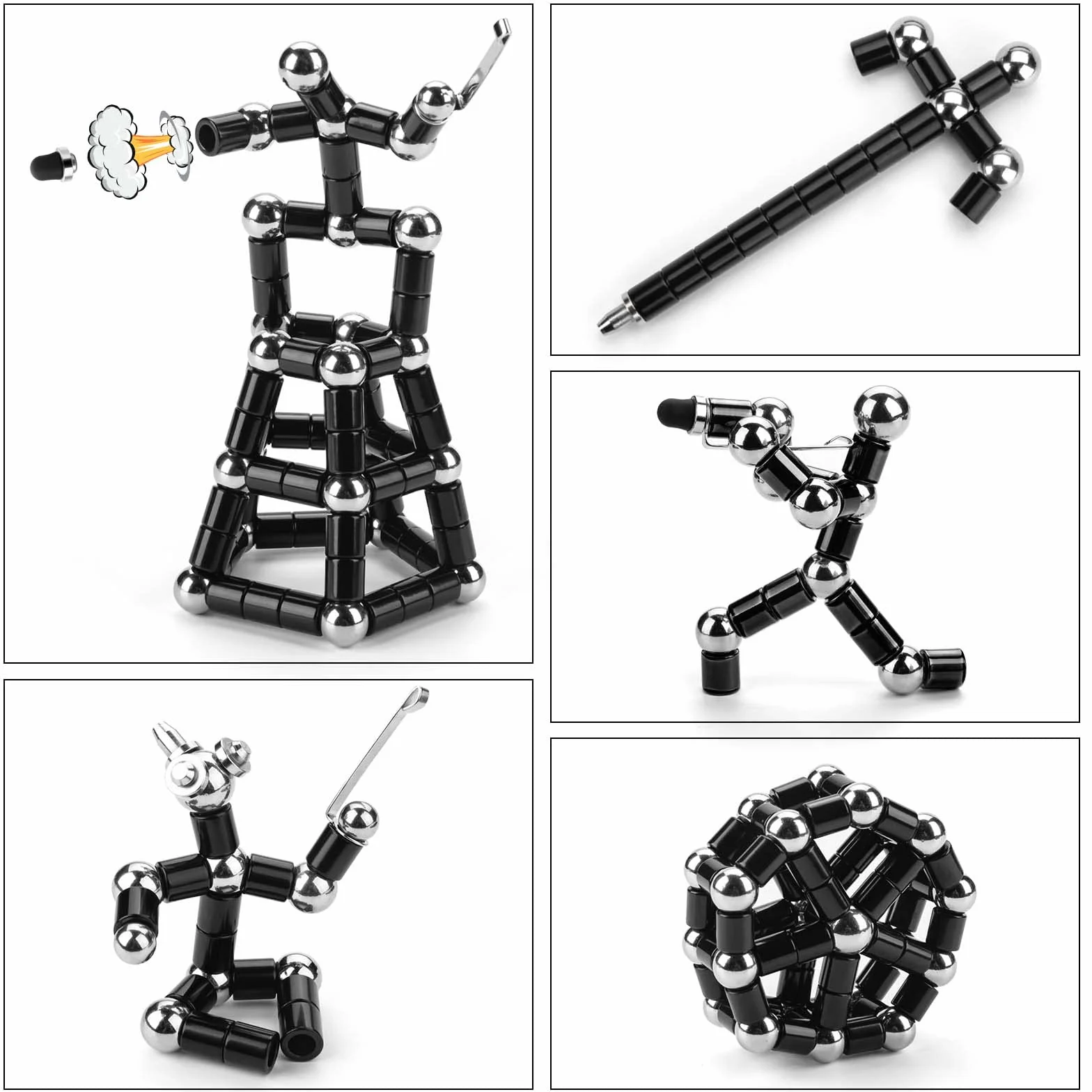 Tigerhu Fidget Pen, penna magnetica, divertente multifunzione, per alleviare lo stress, per uomini, donne, regalo per la festa del papà