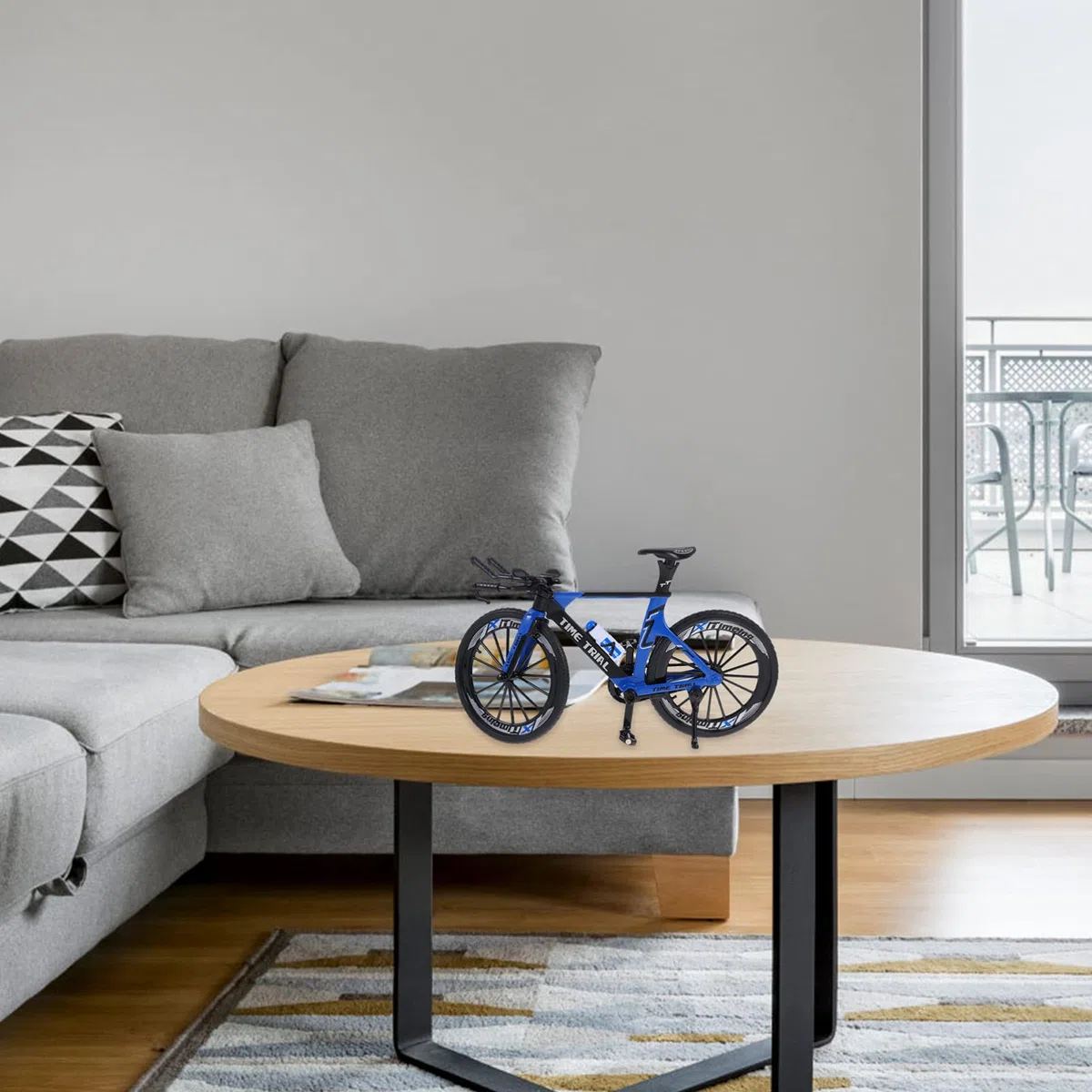 Toyvian Modello in miniatura per bicicletta da corsa, decorazione da tavolo, decorazione creativa, per casa, ufficio, 7,09 x 3,94 x 1,97 cm, regalo per gli appassionati di ciclismo