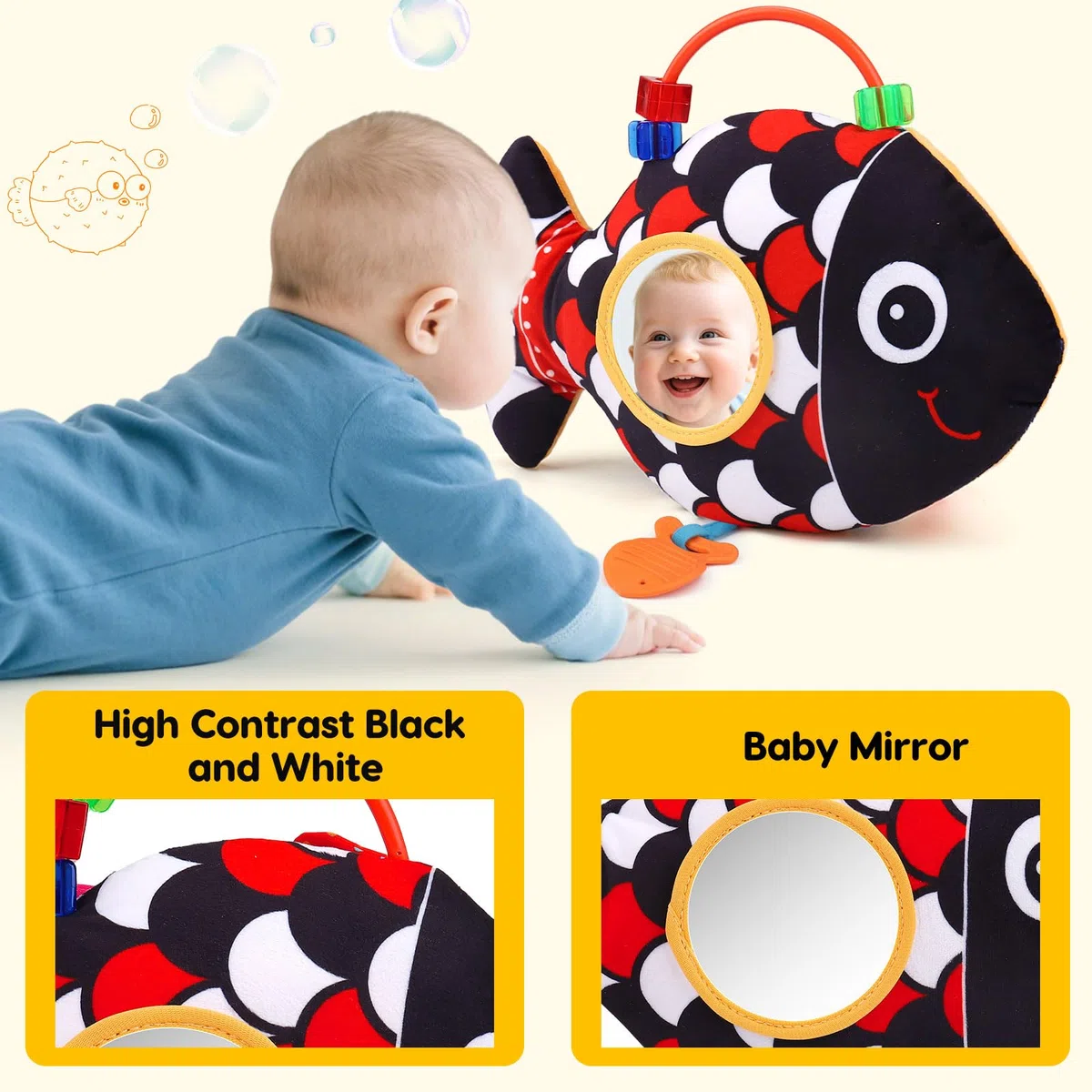 Lypsochaat Baby Sensory Book Tummy Time Toys