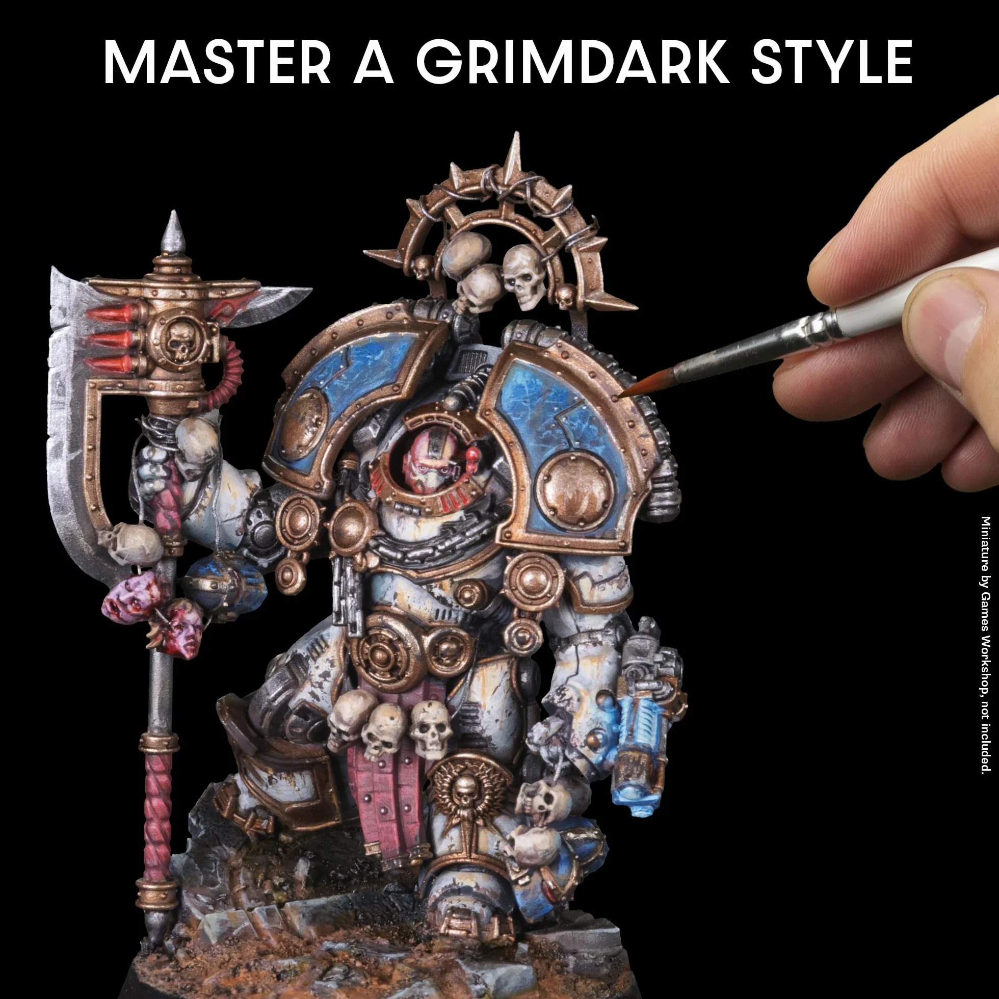 Il Pittore dell'Esercito, Masterclass John Blanche Volume 3 Set, 8 x 18 ml Vernici Warpaints Fanatic, 2 Lavaggi e 1 Stampa Artistica - per Wargaming in Miniatura