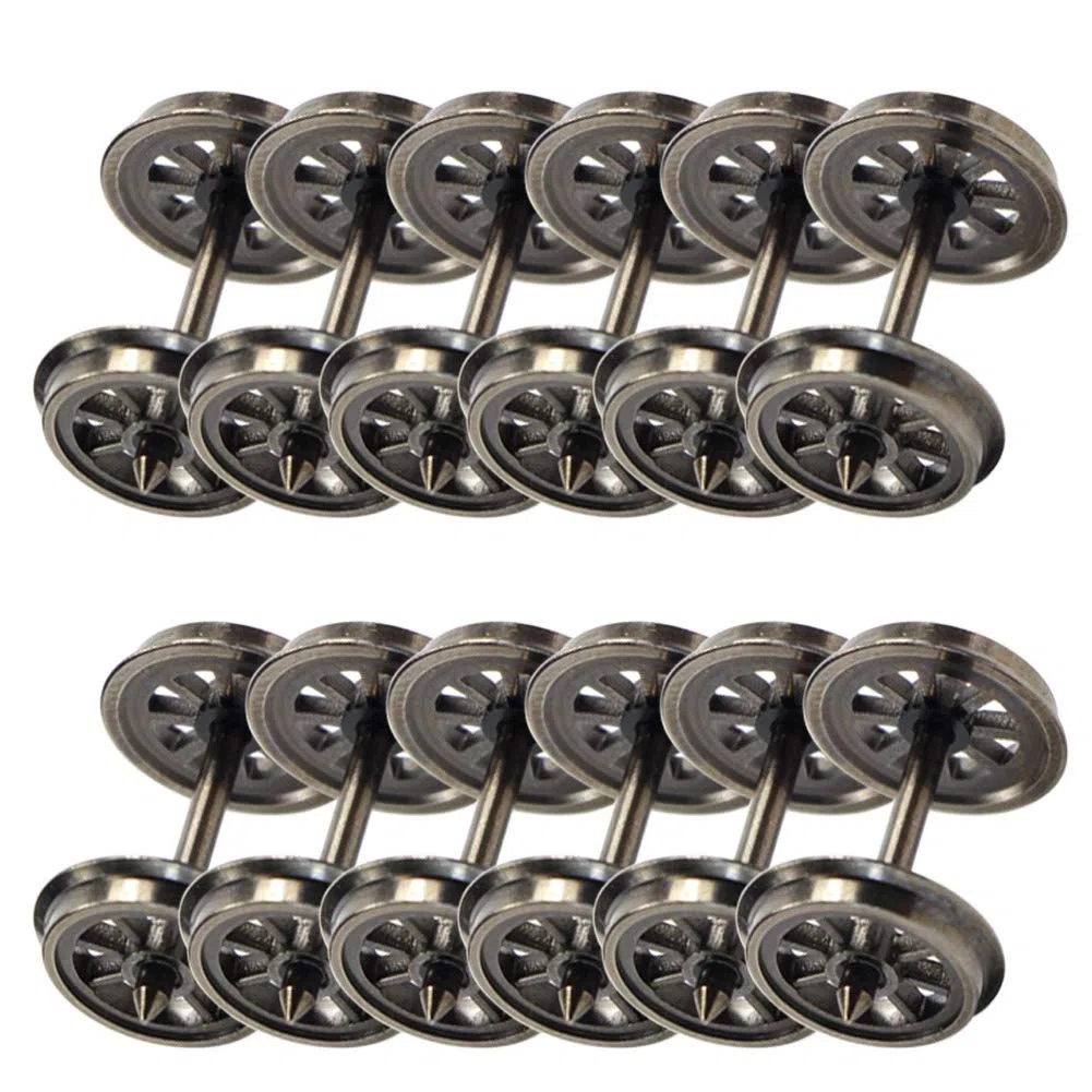 Evemodel H0 DC HP1487 - Set di 12 ruote in metallo per modellini treni, 36"