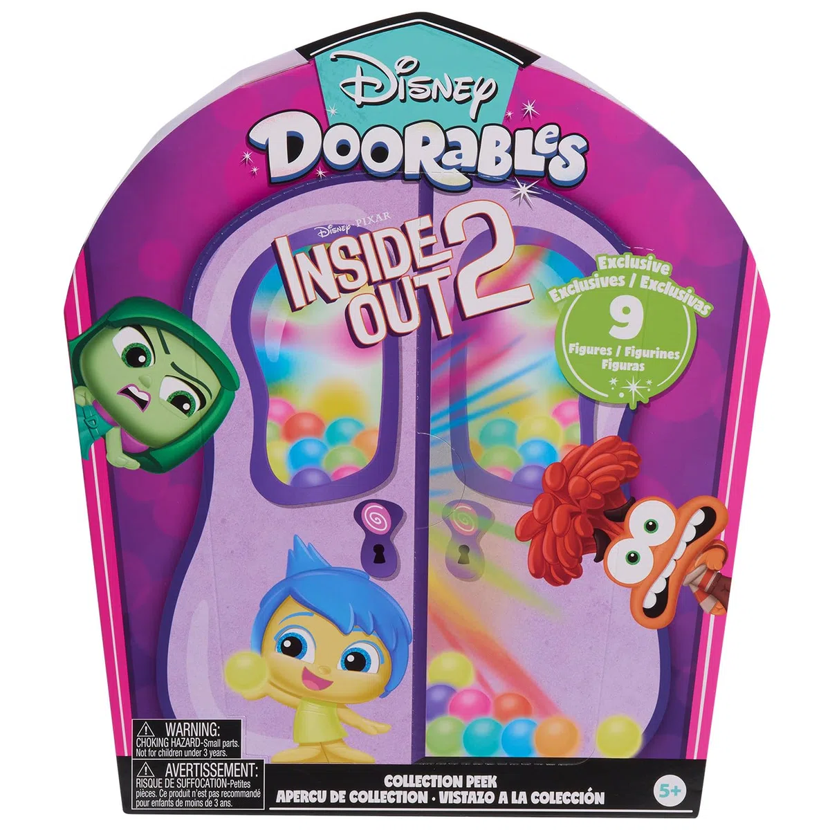 Disney Doorables Inside Out 2 Collection Peek, 9 personaggi collezionabili esclusivi da 3,8 cm, giocattoli per bambini dai 5 anni in su di Just Play
