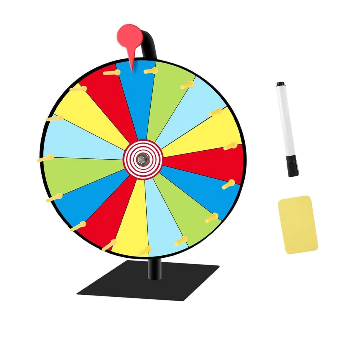 La Ruota della Fortuna, Ruota della Fortuna, Ruota Girevole Colorata da Tavolo, 15 Slot, Gluecksrad Ruota al Gluecks