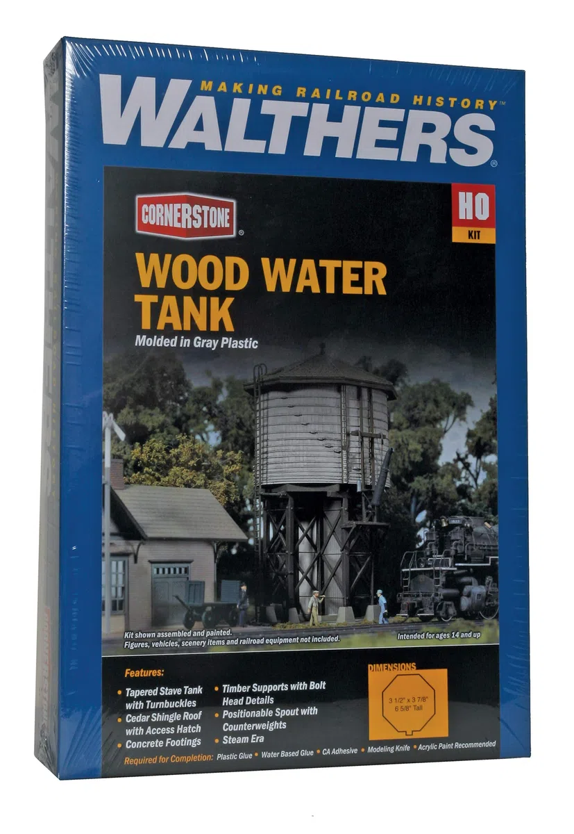 Walthers Cornerstone 933-3531 - Water Tower, Finto Legno, Costruzione