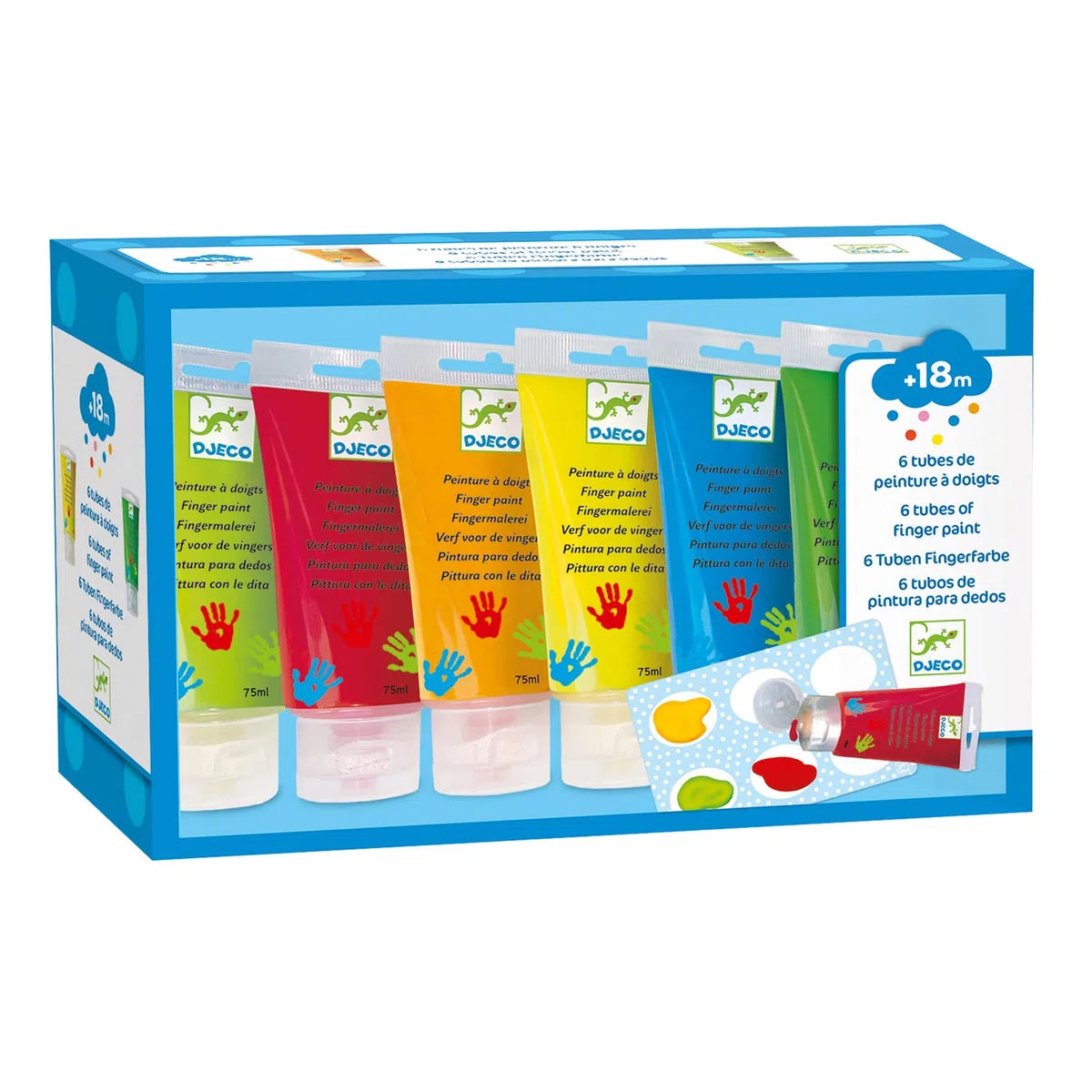 Djeco 6 Tubes de peintures a doigts