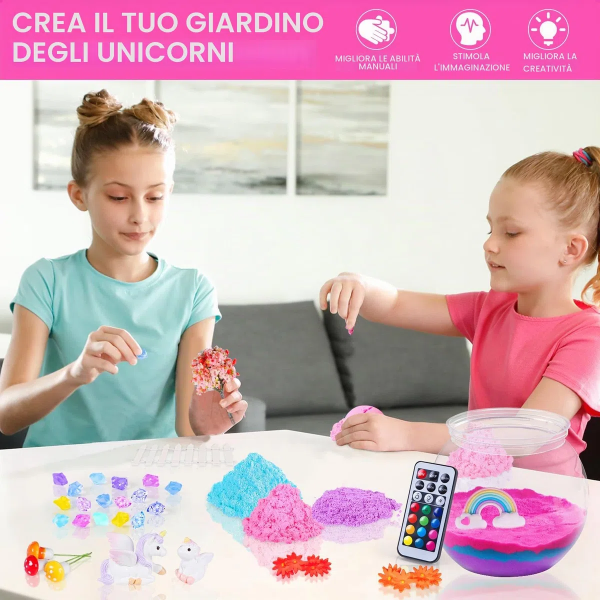 Yellcetoy Regalo unicorno per ragazze a partire dai 5 anni, set fai da te per bambini, unicorno, giocattolo di compleanno, idea regalo per ragazze, 5, 6, 7, 8, 9, 10, 11, 12 anni
