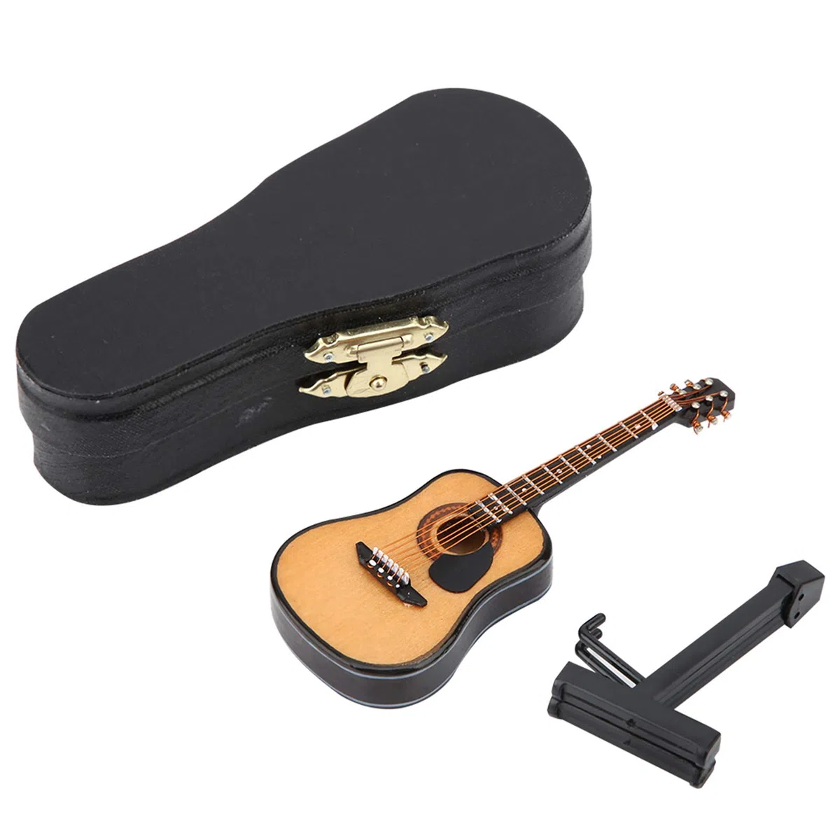 Axman Chitarre in Miniatura, Display Mini Ornamenti Craft Home Chitarra Decorazioni per Torte Decor (10 cm) Modello di Chitarra in Miniatura in Legno (10 CENTIMETRI)