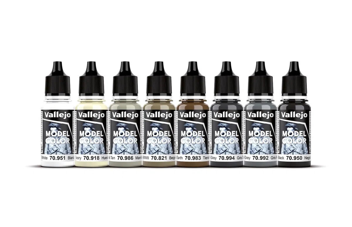 Vallejo Bianco e Nero - Kit Pittura Acrilica, Colori Assortiti