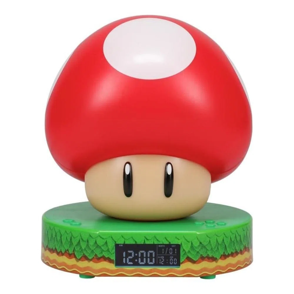 Sveglia Digitale Super Mario Mushroom Sveglia per Bambini con Suoni Power Up, Accessorio Camera