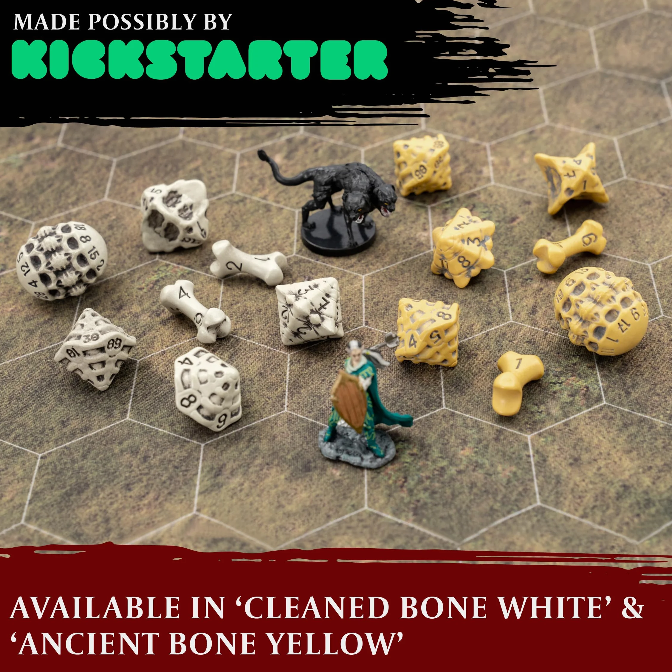 Set Dadi D&D - Set di 7 Dadi Poliedrici Teschio e Ossa per GDR/RPG - D20, D12,%D10, D10, D8, D6 & D4. DND Dice Set/Dadi D&D Particolari per Warhammer, Pathfinder, Dungeons & Dragons Gadget (Bianco)