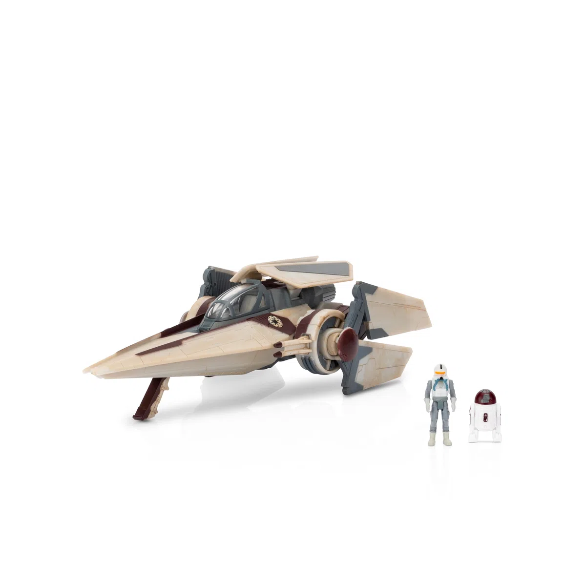 Jazwares Star Wars Micro Galaxy Squadron V-Wing Starfighter (Armada Edition) - Veicolo da 7,6 cm con ali del radiatore più due accessori per micro figure da 2,5 cm