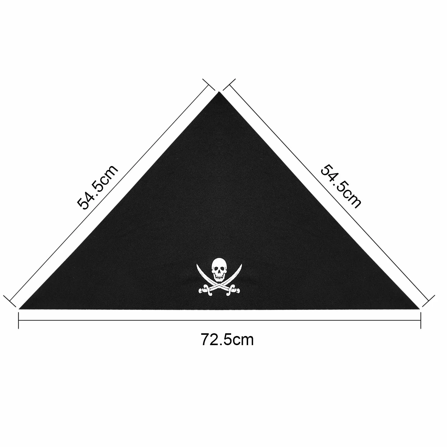 Blulu 12 bandana pirata nera capitano bandana per feste a tema Halloween e bambini (stile A)