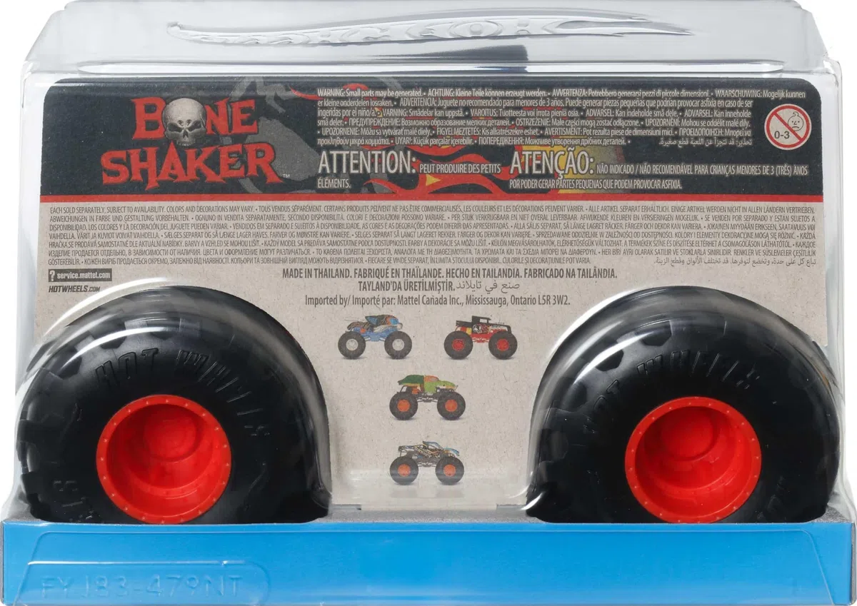 Hot Wheels Monster Trucks, Monster Truck di grandi dimensioni, scala 1:24, camion giocattolo pressofuso con ruote giganti e design alla moda