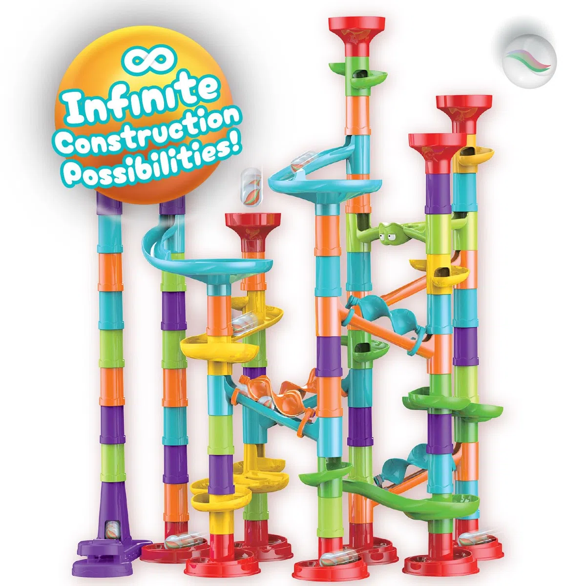 Science4you Super Pista per Biglie per Bambini - Giochi con Biglie Incluse + 113 pezzi, Giochi Educativi e Giocattoli per Bambini STEM, Regalo per Bambino e Bambina 3+ anni