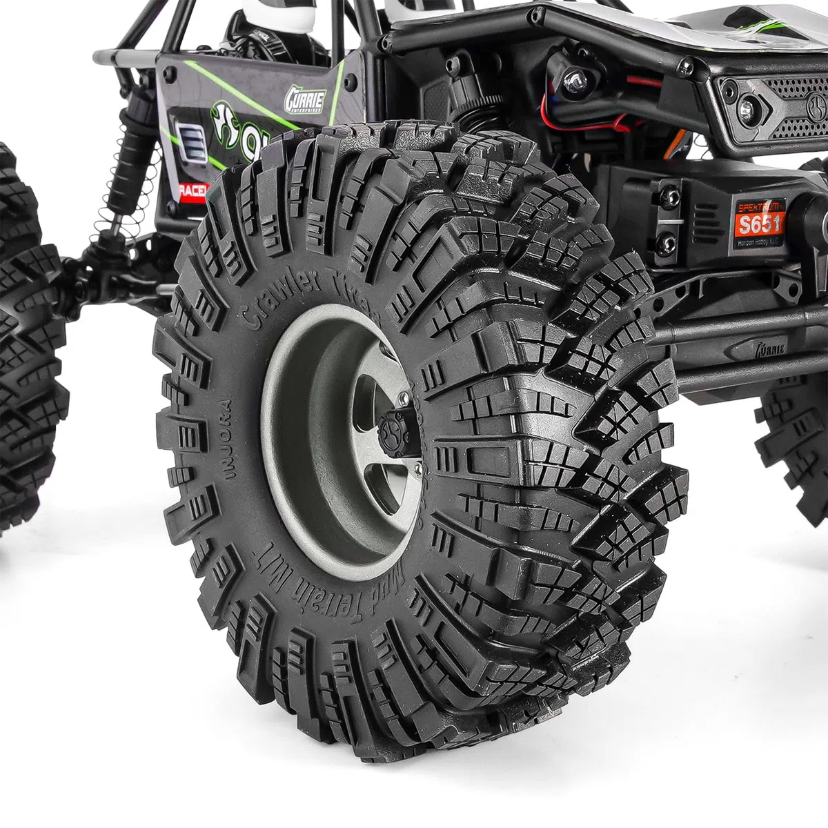INJORA 1,9 Fango Pneumatici Offset -8.9mm Beadlock Cerchio Ruota per 1/10 RC Crawler Auto Axial SCX10 90046 UTB18 TRX4,Grigio