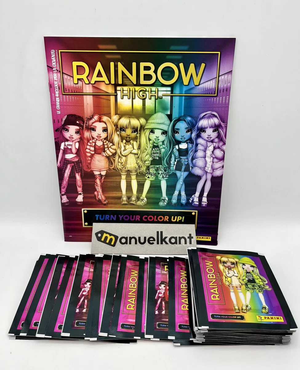 manuelkant Rainbow High Turn your color up! Album + 50 bustine di figurine vers.promo Panini