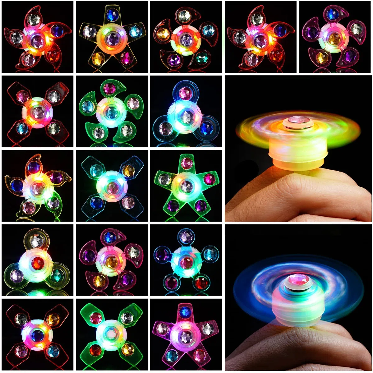 Anelli Luminosi LED 24 Pezzi - Articoli per Feste per Bambini, Premi Luminosi, Gadget da Festa, Laurea, Compleanno - Riempitivi per Borse, Regali