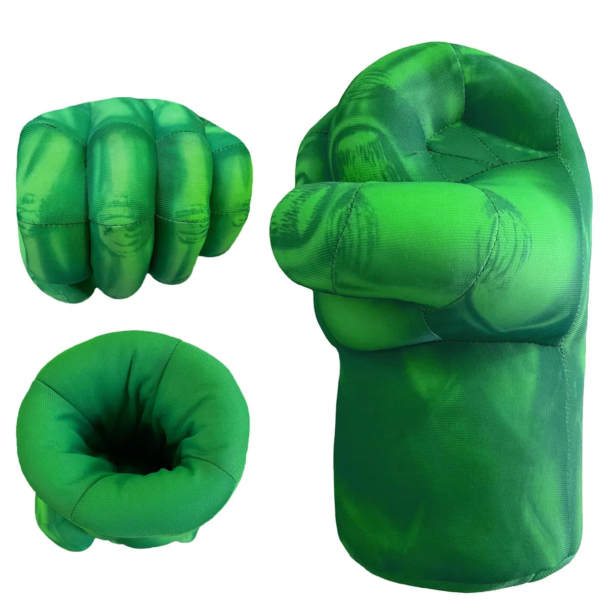 JEEK Superhero Hands Supereroe Mani Pugni Bambini Giganti Guanti Giocattoli Smash Boxe Gloves Giocattoli Regali Morbido Peluche Guanti per Bambini Ragazzi Ragazze (Verde A)
