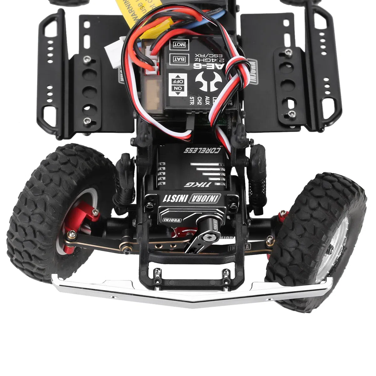 INJORA Senza Nucleo Digitale Micro Servo 11 kg Coppia Elevata Insieme Servo Corno e Vassoio per Axial SCX24 1/24 RC Cingolo Parti di Aggiornamento