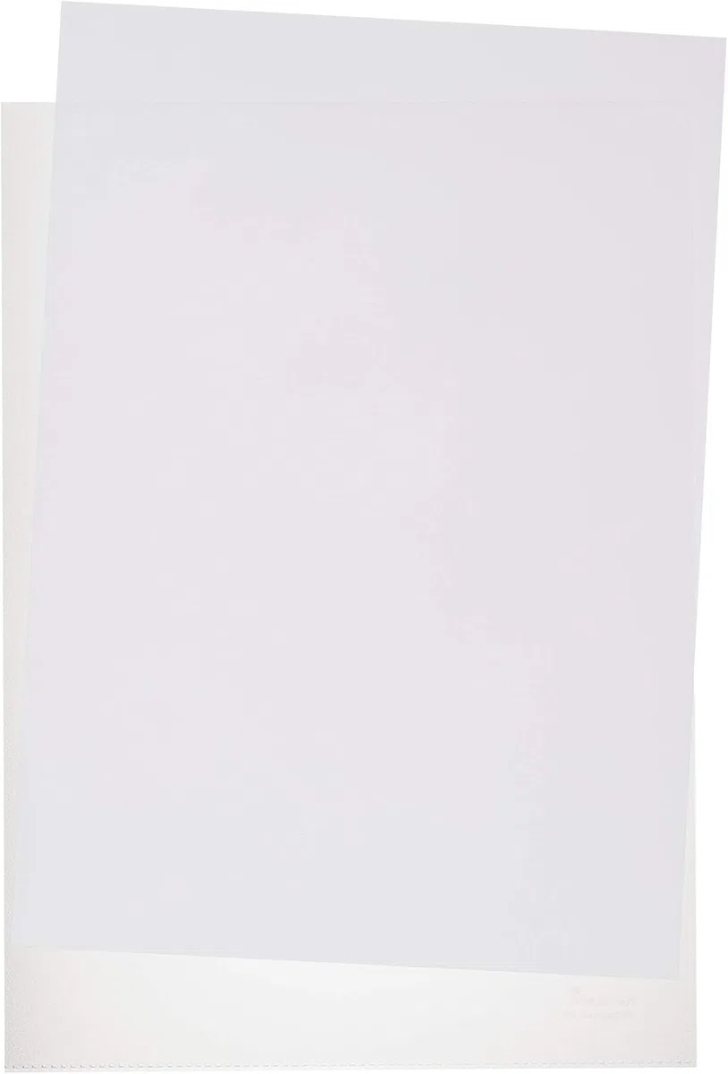 Durable Busta a L trasparente A4, in polipropilene riciclato, 100 pezzi, apertura laterale, 247819