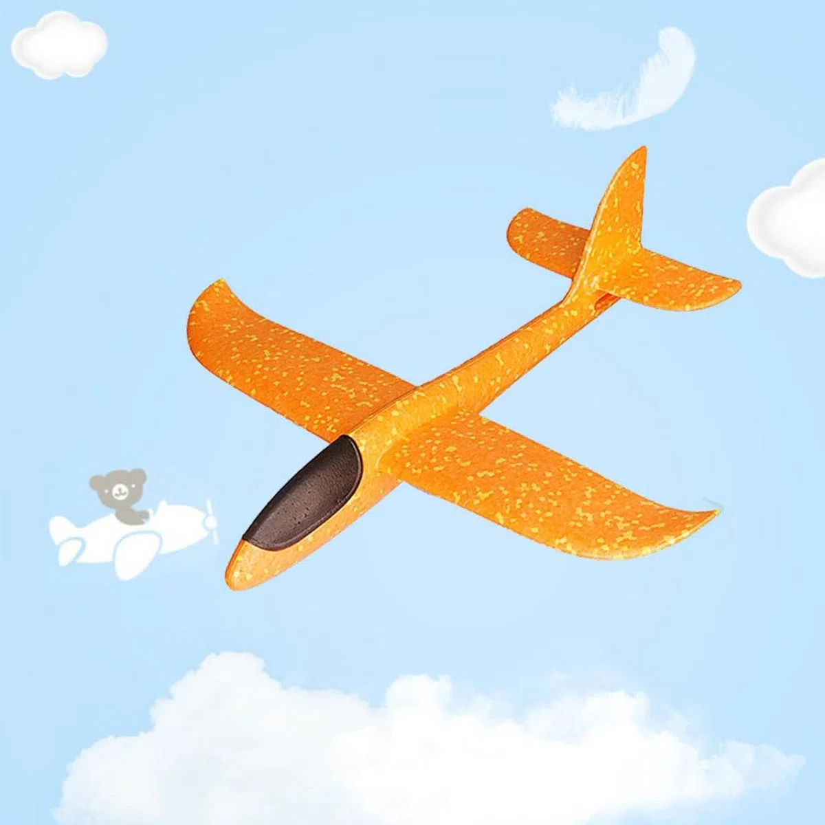 Generico Aereo Giocattolo Polistirolo Per Bambini, 48CM Aerei Polistirolo Da Lanciare Grande, Aliante Aeroplano Schiuma Aerei Modellini, Adatto A Bambini E Bambine Dais 3 Ai 10 Anni