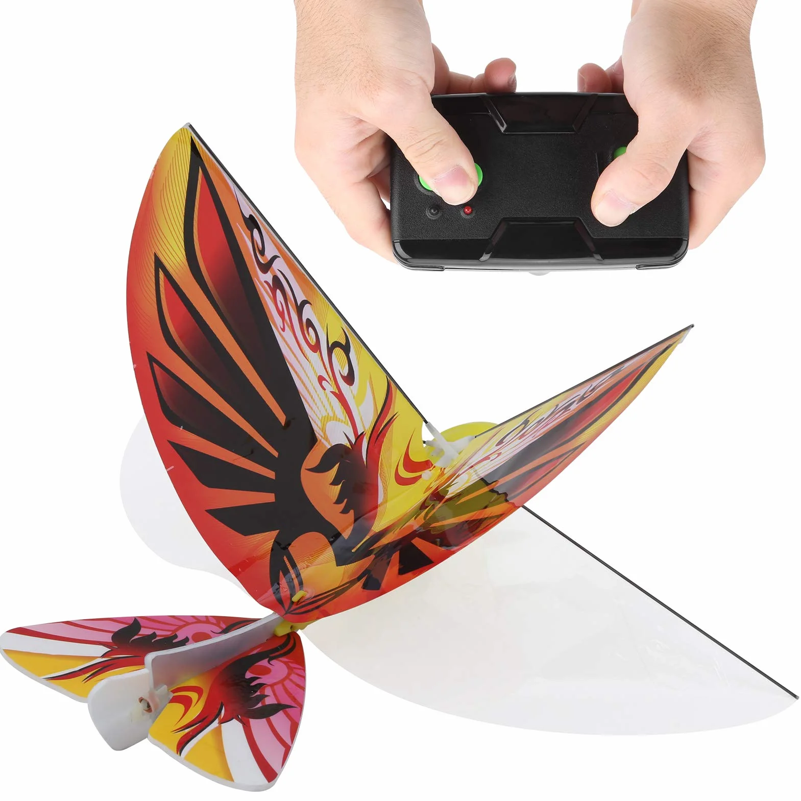 Airshi E-Bird Giocattolo Volante, Giocattoli RC Giocattolo Divertente Uccello Volante RC 2 Telecomando 4ghz 21 X 27 Cm / 8,3 X 10,6 Pollici Materiale EPP per Interni Esterni