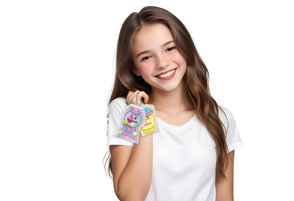 Squishy Fun Accessories Coffee Shop Set 10 sacchetti riempibili con laminatore, riempimento gelatina e collane di perle, a partire dai 5 anni in su