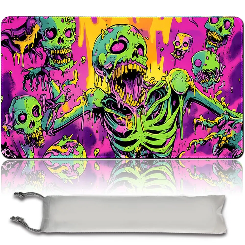 Tappetino da gioco MTG - Tappetino da gioco, 60 cm x 35 cm, arte originale, antiscivolo, con base in gomma e bordi cuciti, tappetino pieghevole per carte TCG Commander (No Zone