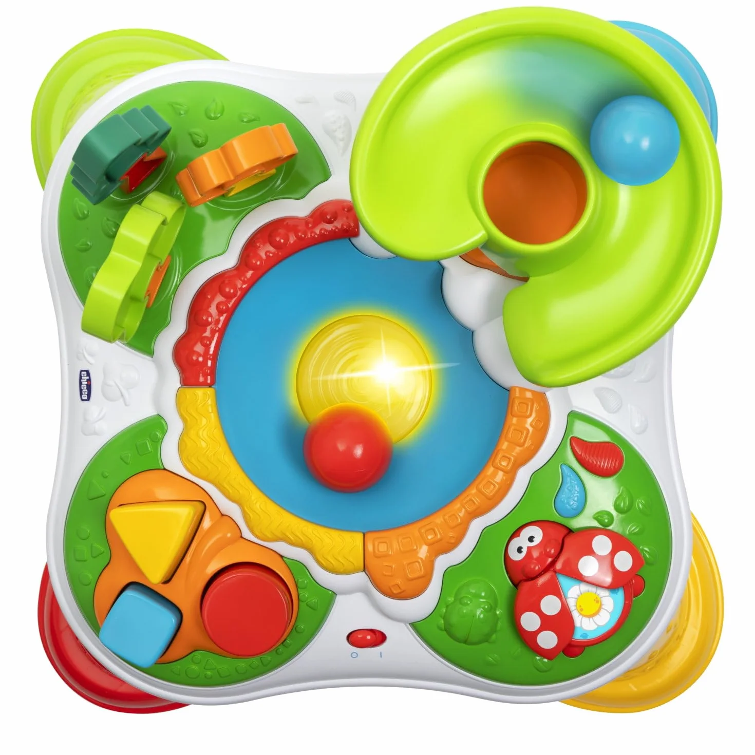 Chicco Tavolo della Foresta, Tavolo con attività Manuali ed Elettroniche, Gioco Educativo Interattivo, con Luci e Suoni, Forme e Incastri, Giochi Bambini, 12 Mesi - 4 Anni