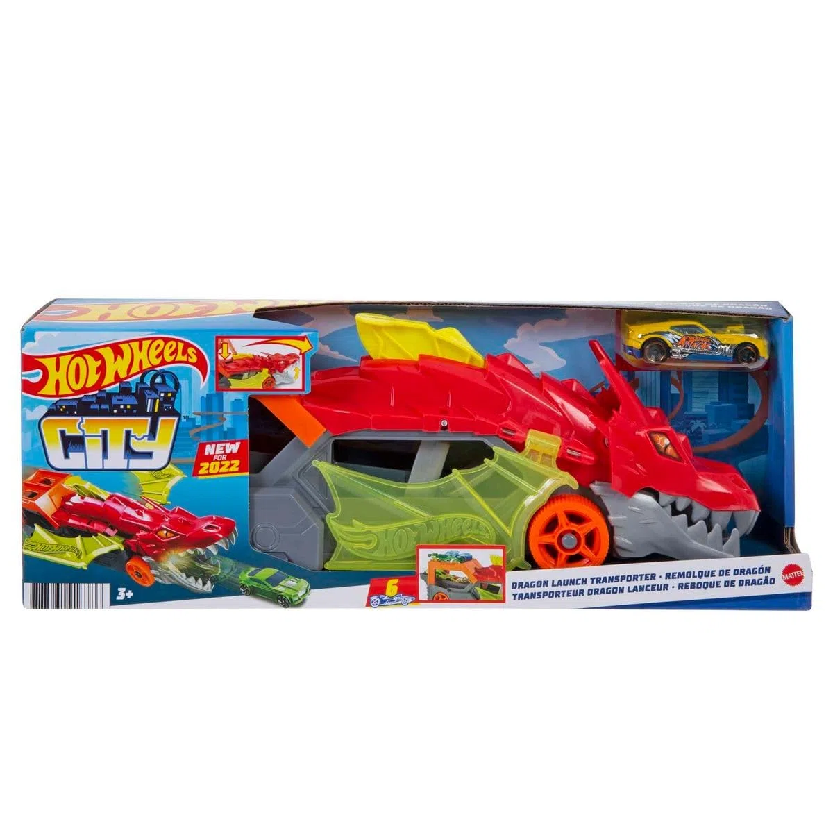 Hot Wheels Mattel Dragon Launch Transporter Playset