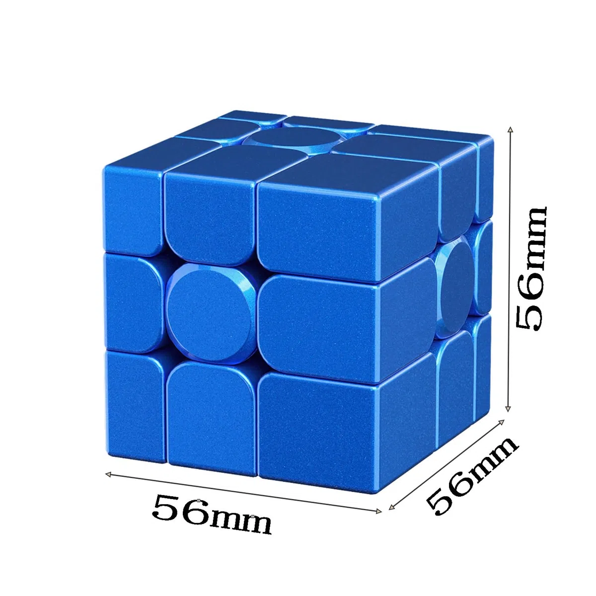 Cubo di Velocità, Moyu V2 Mirror Cube 3x3 Professionale Speed Cube 3D Velocità Puzzle Giocattoli Educativi for Amante dei Cubi (Magnetic Version- Blue)