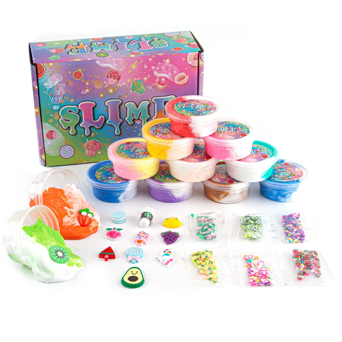 Kit 12 pezzi di Slime di burro, Melma Soffice di Gelato per Ragazze e Ragazzi di età 6 7 8 9 10, Bomboniera per Bambini, Idea Regalo per Compleanno Pasqua Natale Capodanno 831