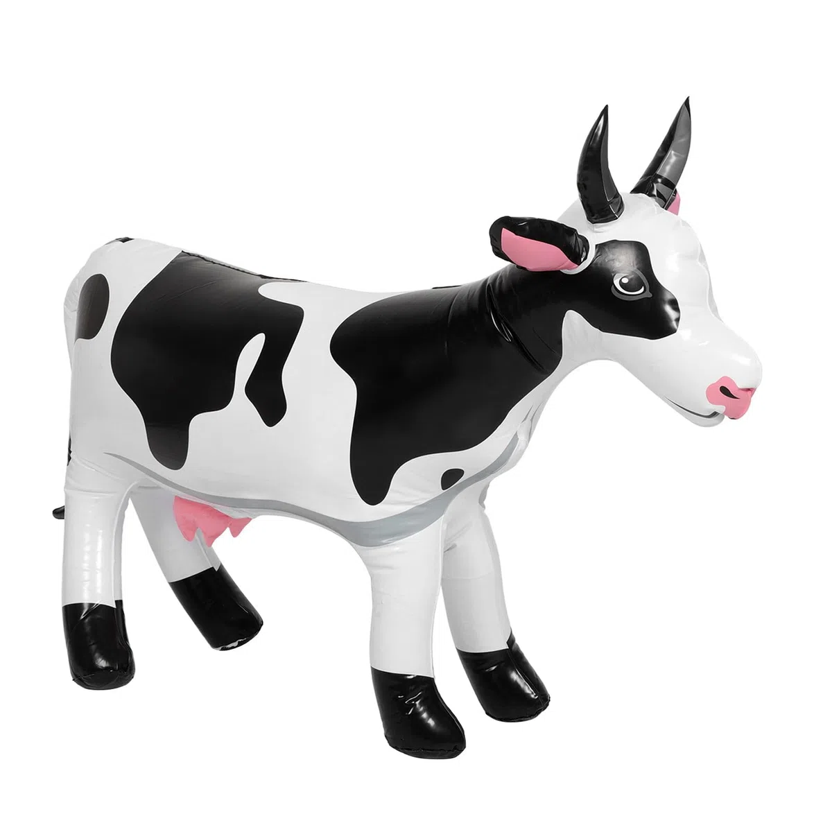 Mucca Gonfiabile Grande 90 Cm Bianca per Feste a Tema Animali da Fattoria, Giocattolo Gonfiabile Sicuro per Adolescenti, Decorazioni Gonfiabili da Giardino per Esterni