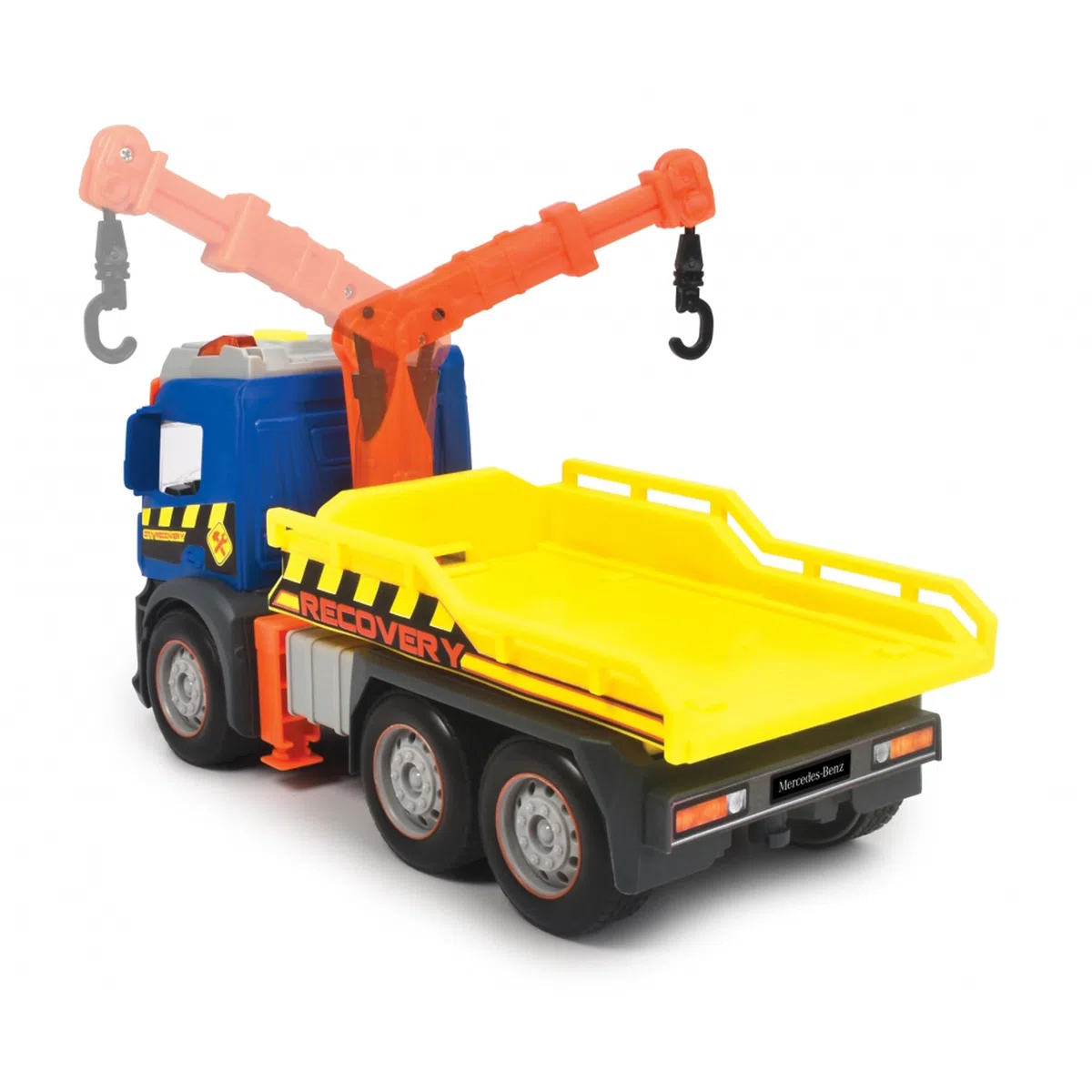 Dickie City Mercedes Actros Action Truck Camion Carroattrezzi 26 cm a Frizione, parti apribili, Luci & Suoni, + 3 anni, 203745016
