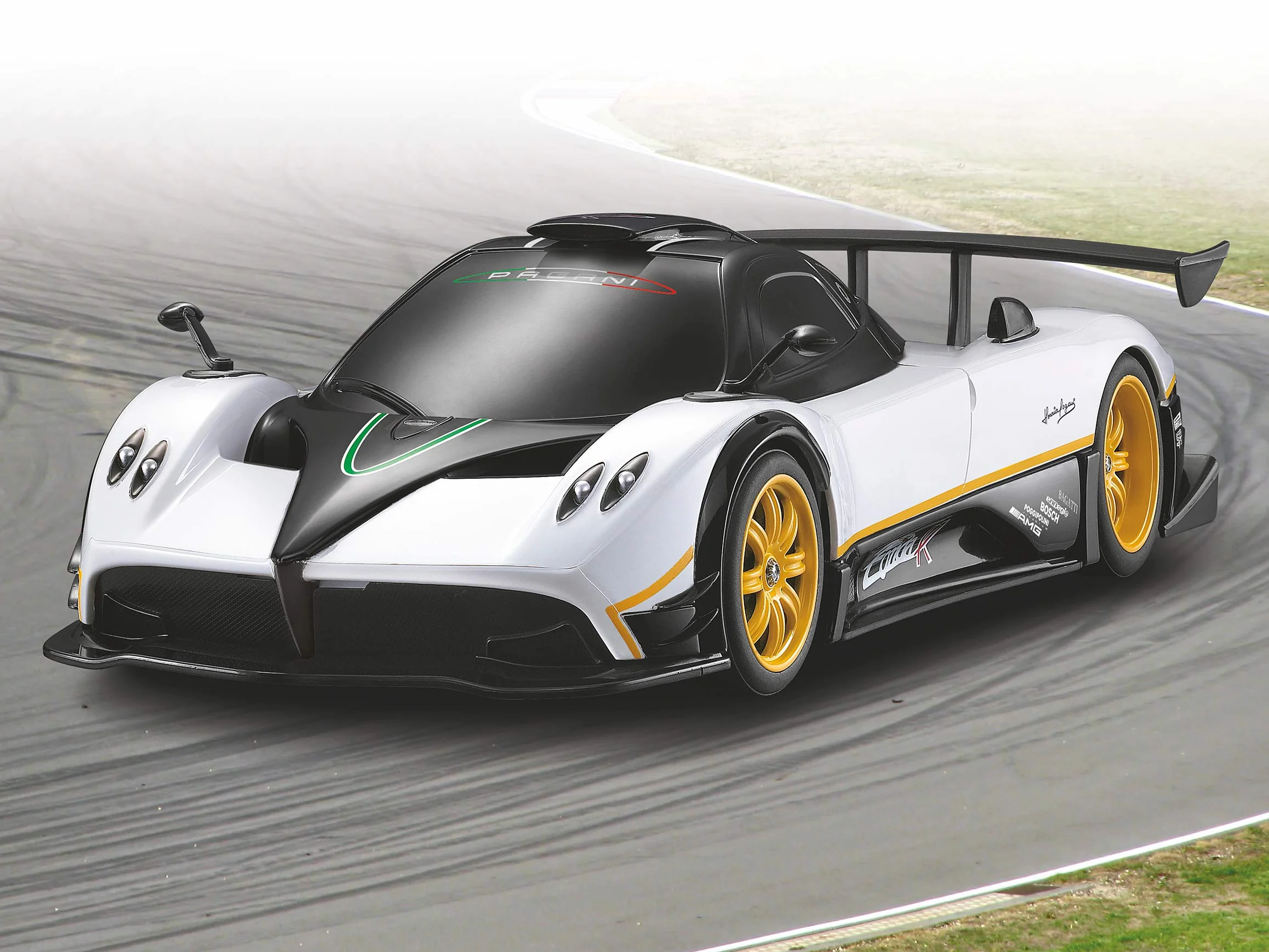 JAMARA 405143 - Zonda R Pagani Macchinina 1:24 40Mhz Interni Simili all'Originale, Bianco