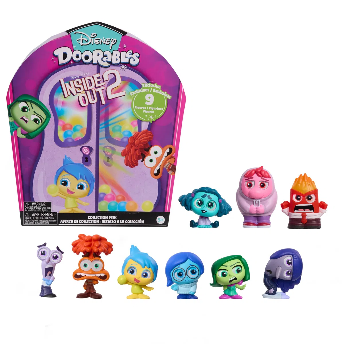 Disney Doorables Inside Out 2 Collection Peek, 9 personaggi collezionabili esclusivi da 3,8 cm, giocattoli per bambini dai 5 anni in su di Just Play
