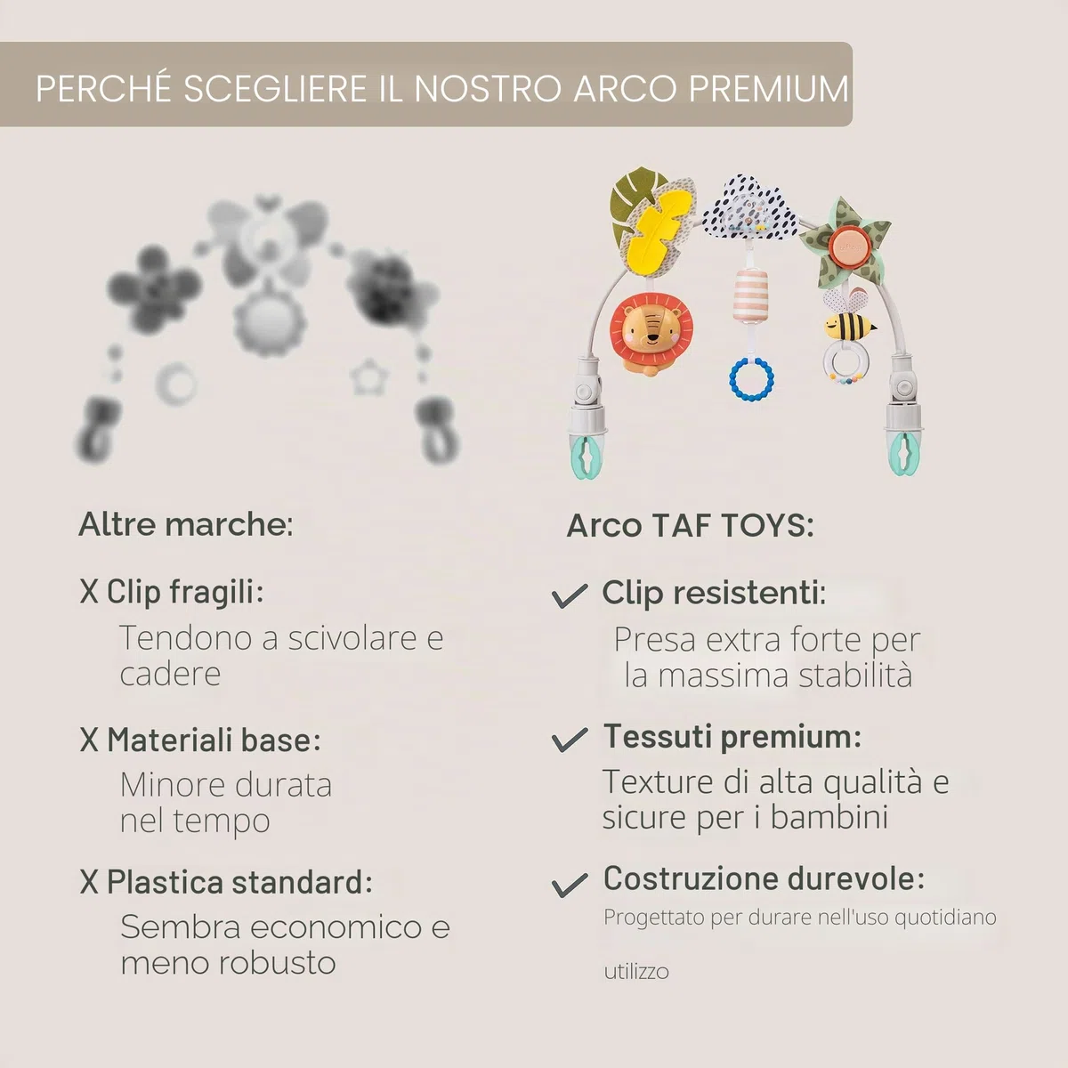 TAF TOYS 12795 - Arco per passeggino Savana