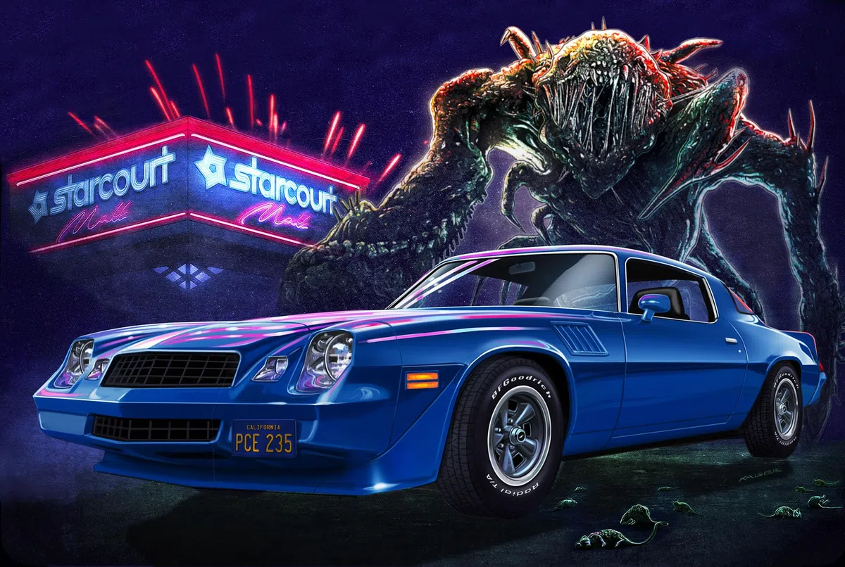 Revell 07728 Chevy Camaro Z/28: Stranger Things - Kit modellino in plastica non costruita/non verniciata, scala 1:25