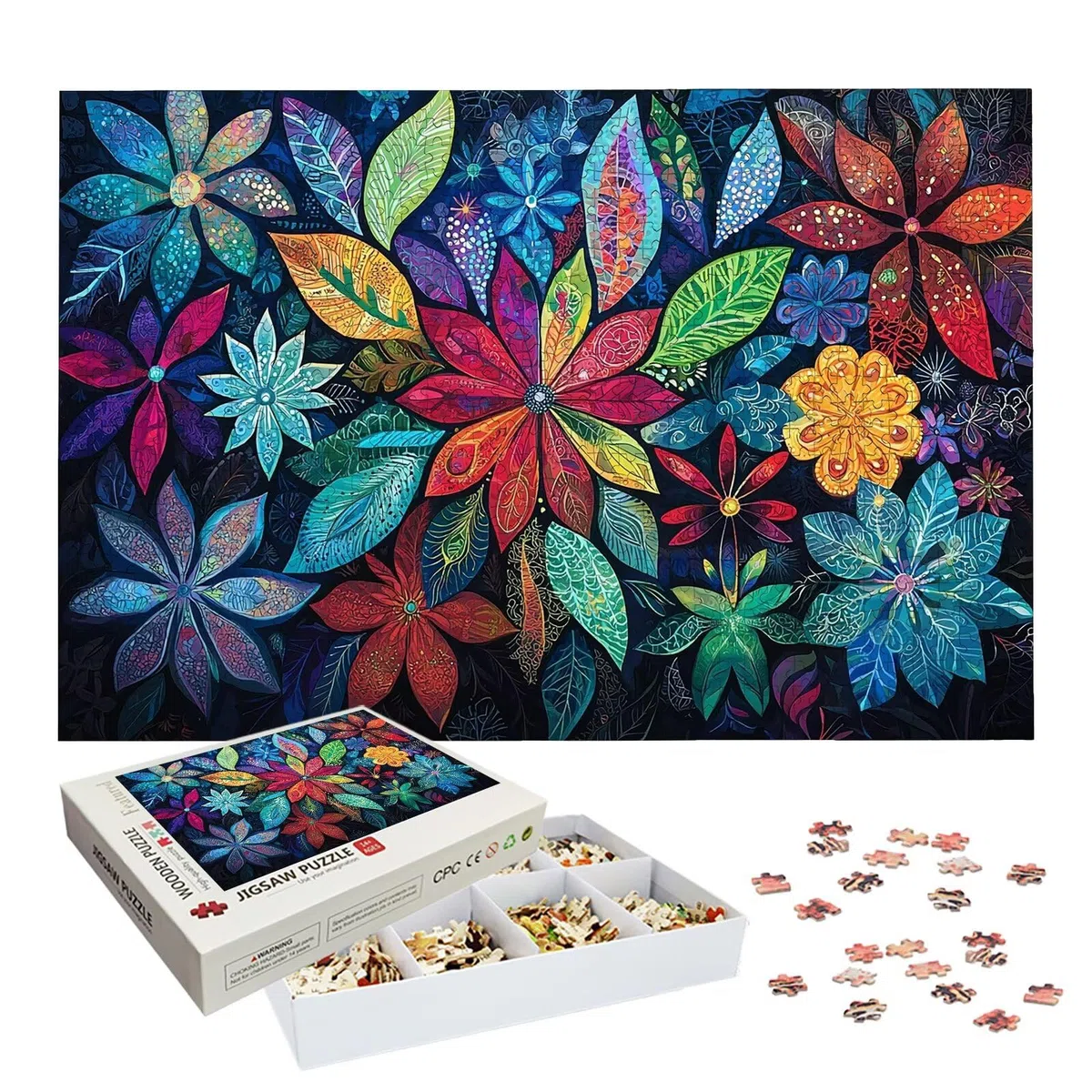 Puzzle 4000 Pezzi Fiore, Puzzle Pianta 4000 Pezzi Arte per Adulti e Bambini, Misura: 141.5x87.5 cm, Puzzles Legno per Adulti con Squisita Scatola di Imballaggio, Idea Regalo Donna, Regalo Uomo, -6857