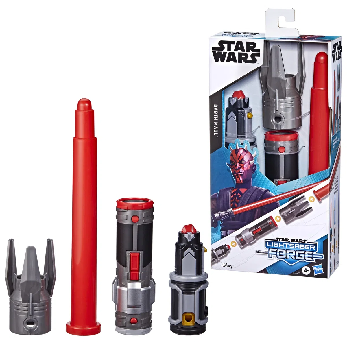 Star Wars Lightsaber Forge - Sciabola a Luce Rossa Estensibile Darth Maul - Giocattolo Personalizzabile per Gioco di Ruolo - dai 4 Anni in su