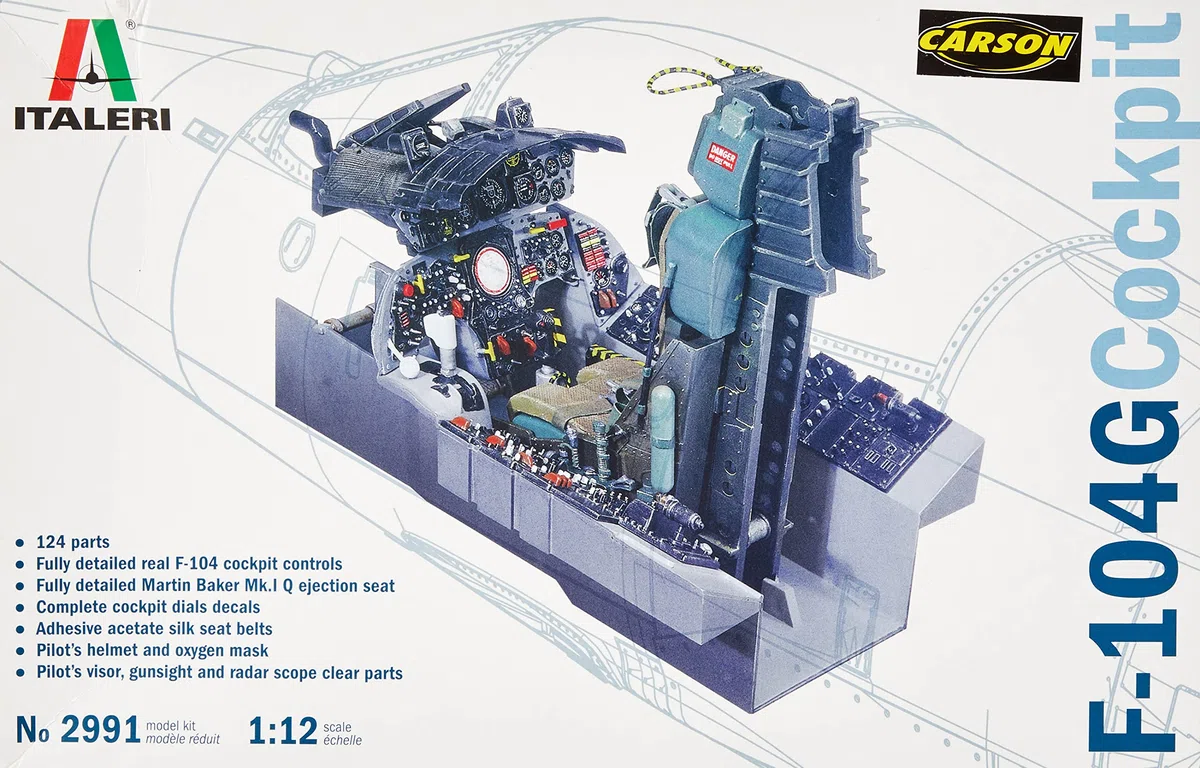 Italeri It2991 Interiore Aereo Militare F-104 G Starfighter Cockpit 1-12