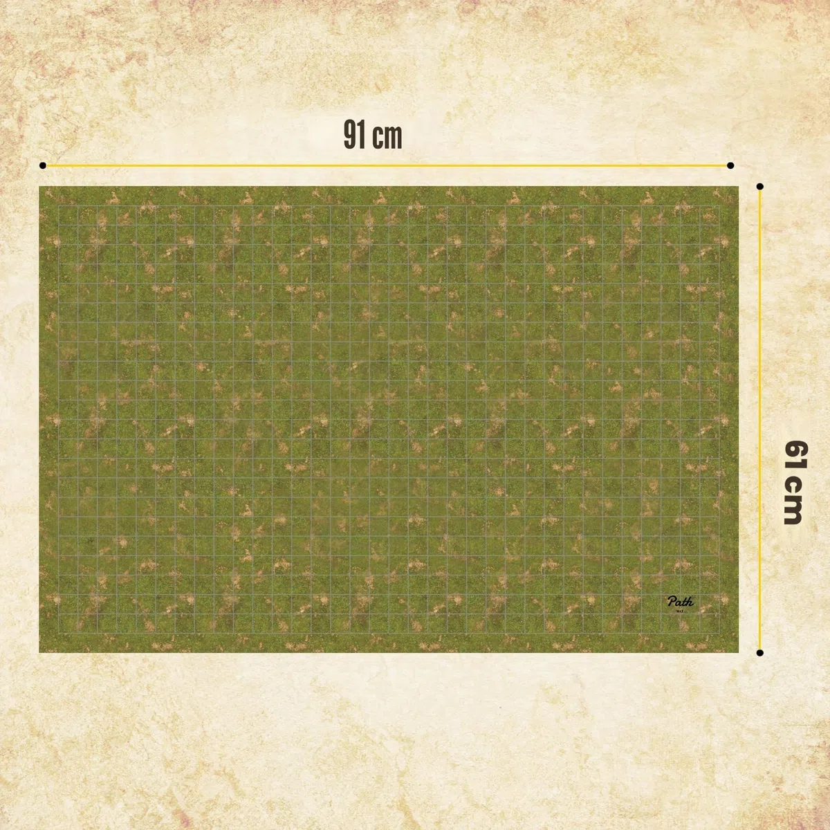Path Gaming Tappetino da gioco con griglia di battaglia su entrambi i lati, 91 x 61 cm, 3 tappetini, 6 terreni, 4 pennarelli, 1 gomma e 1 flacone spray. Ideale per Dungeon e Dragons/DND