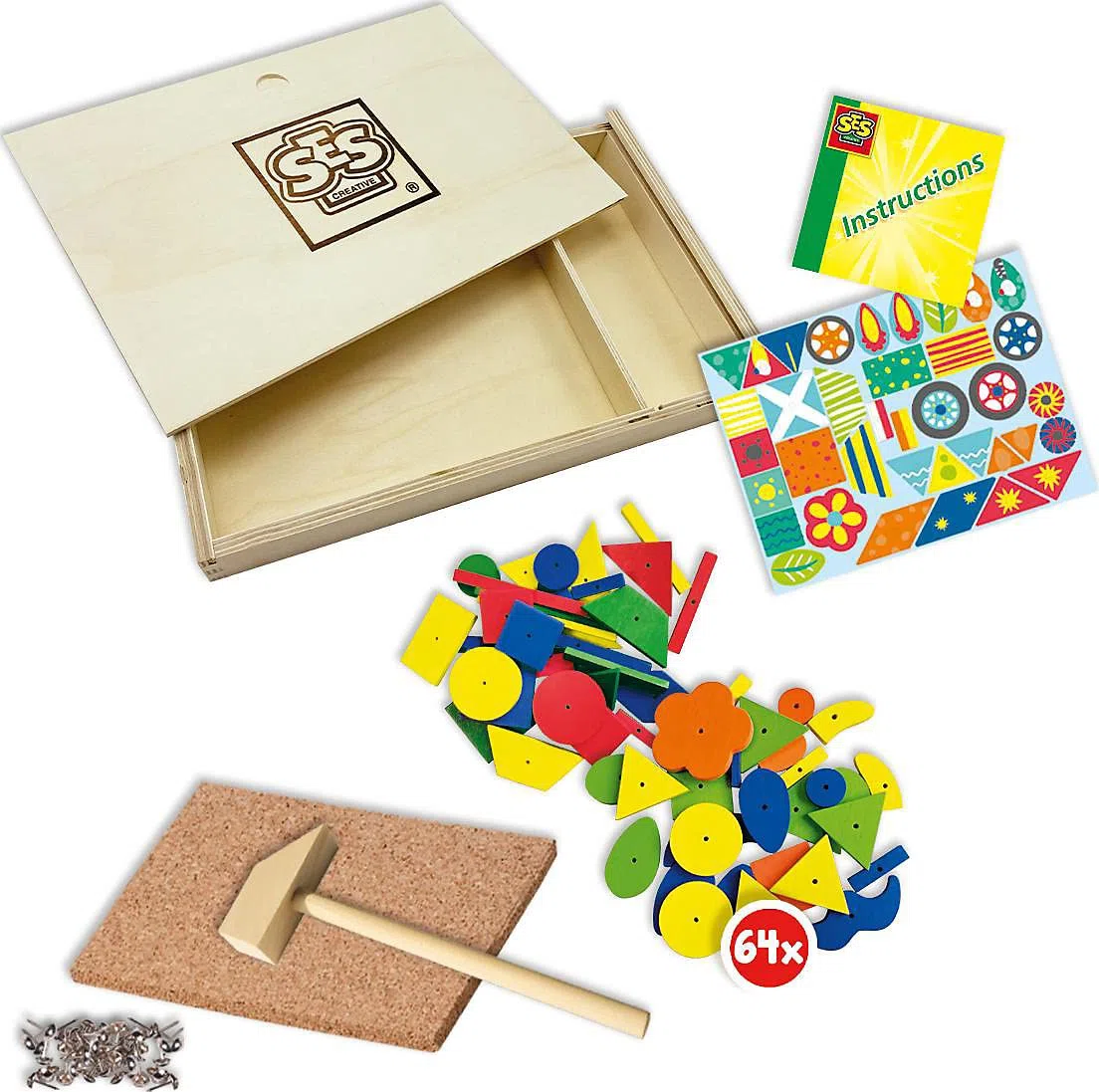SES Creative 00925 - Martelletto con Animali Tick Deluxe, Colori Assortiti, M