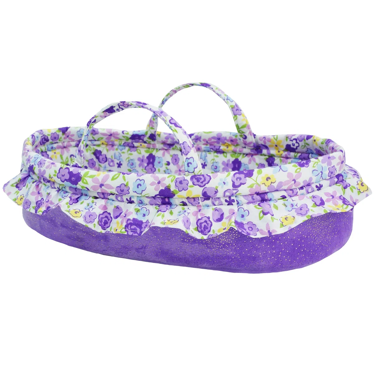 Cozy Dream - Culla portatile per bambole, adatta per bambole americane fino a 36 cm, cuscino morbido e fibbia di sicurezza inclusi, viola